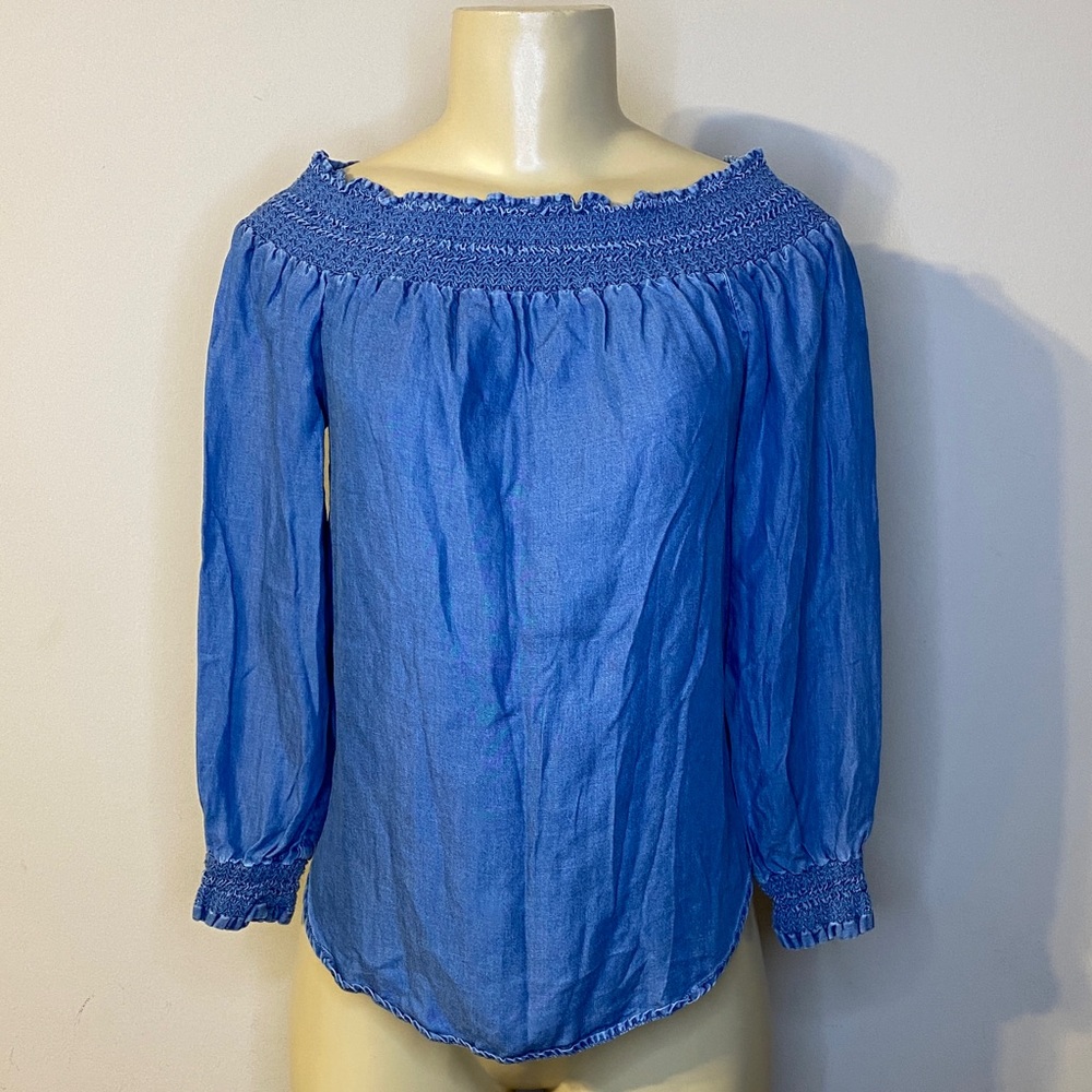 Michael Kors Blue Off-Shoulder Women's Top Size XS